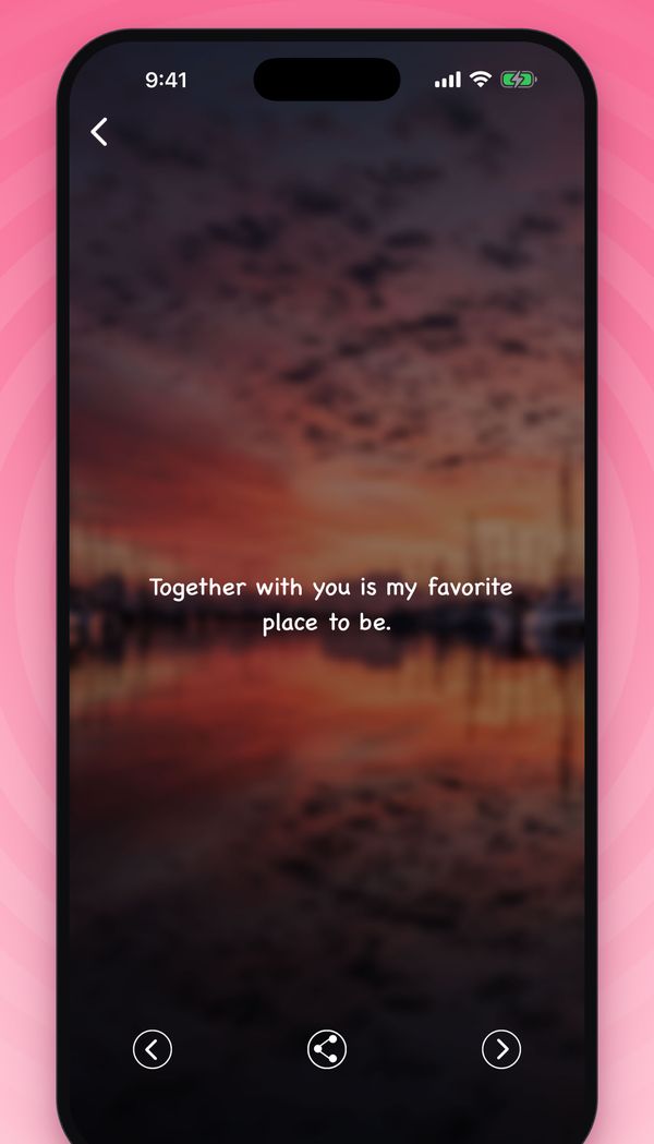 Love quote card reading: Together with you is my favorite place to be