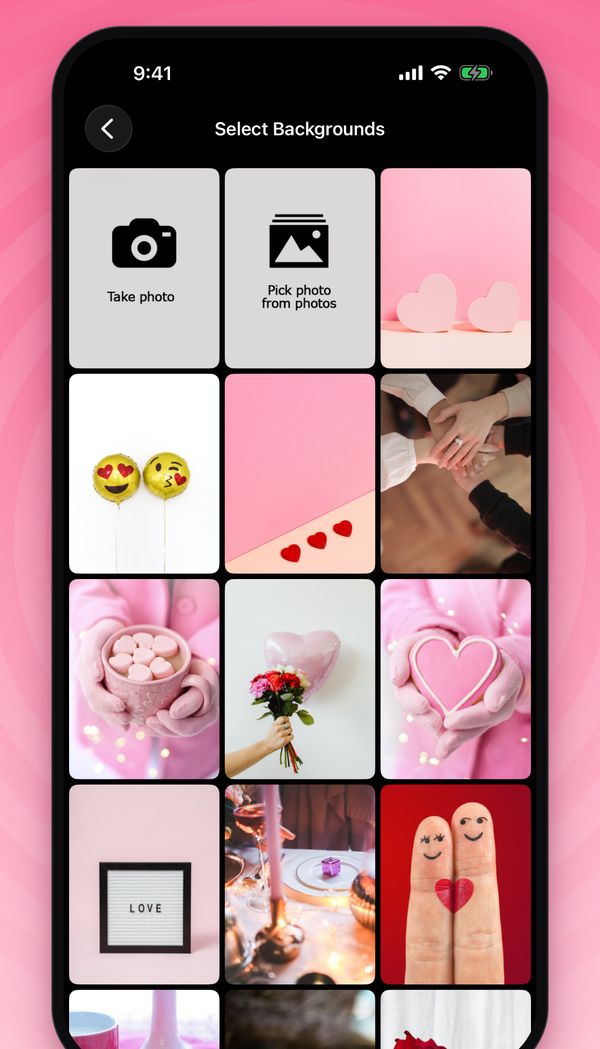 Background and countdown style picker